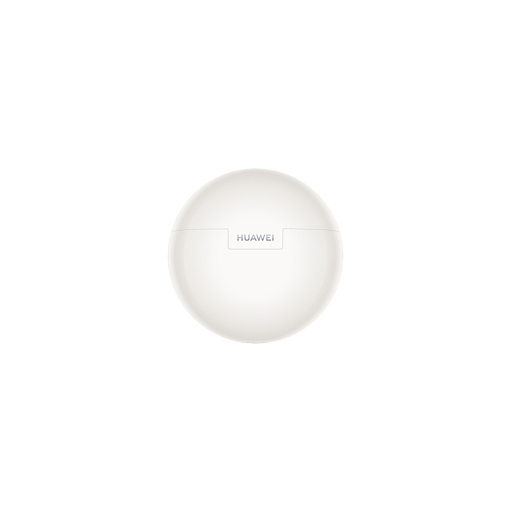 Ein weißes, abgerundetes Gehäuse mit dem HUAWEI-Logo. Das Gehäuse ist auf einem weißen Hintergrund zentriert.