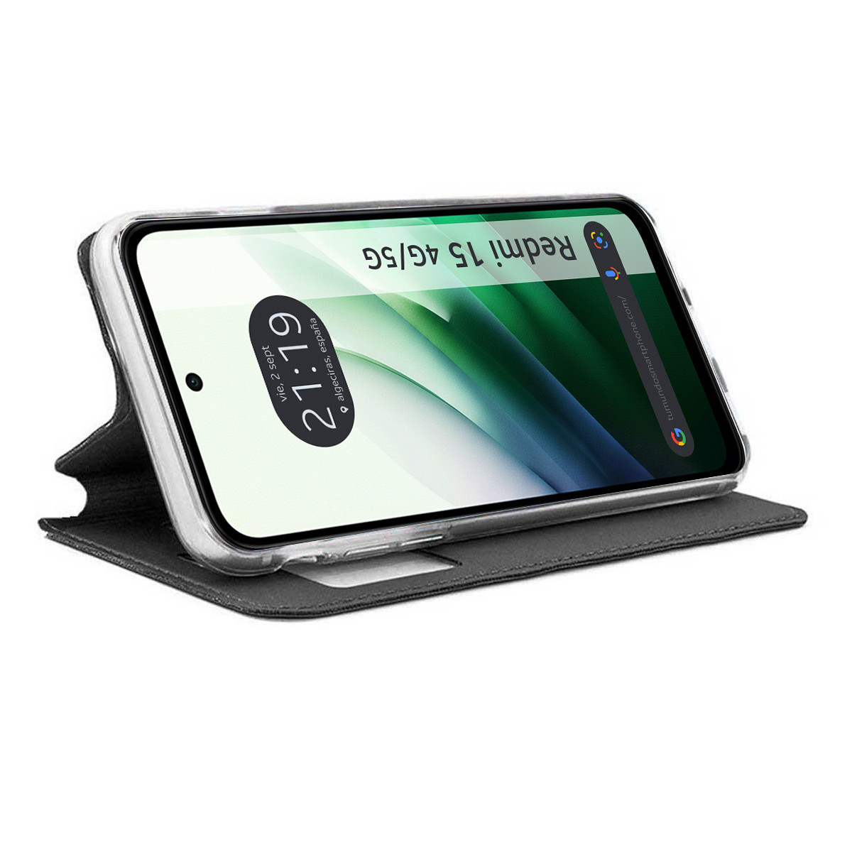 Funda Libro Doble Bolsillo Para Xiaomi Redmi Nota 13 4g Azul con