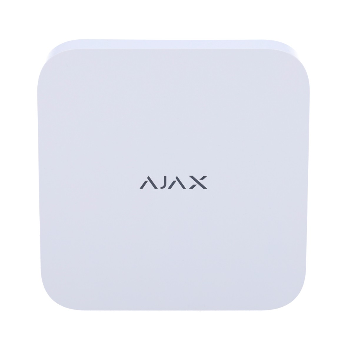 Un dispositivo quadrato bianco con angoli arrotondati. La parola AJAX è scritta in grigio in basso al dispositivo.