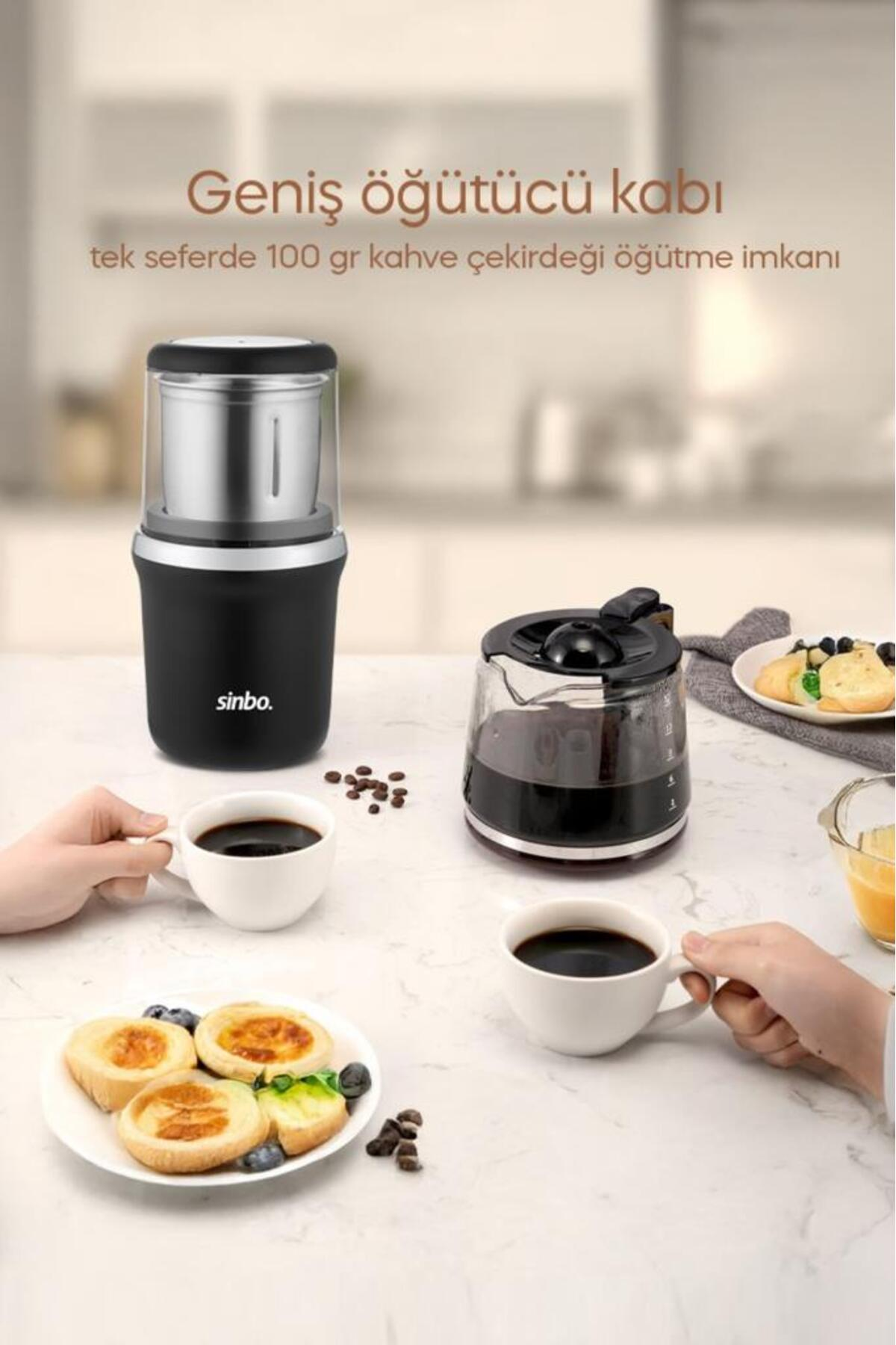 SINBO SCM-2982 Kahve ve Baharat Öğütücü Krom