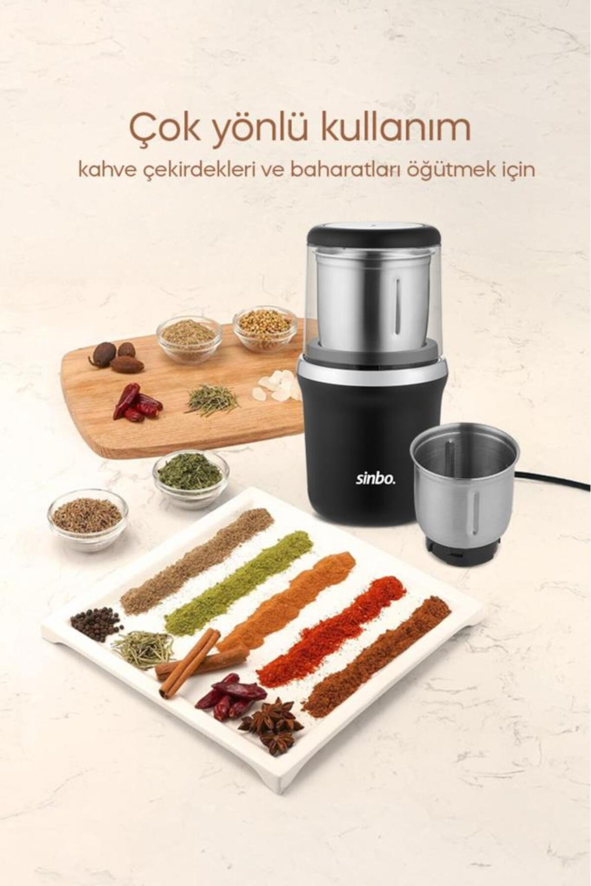 SINBO SCM-2982 Kahve ve Baharat Öğütücü Krom
