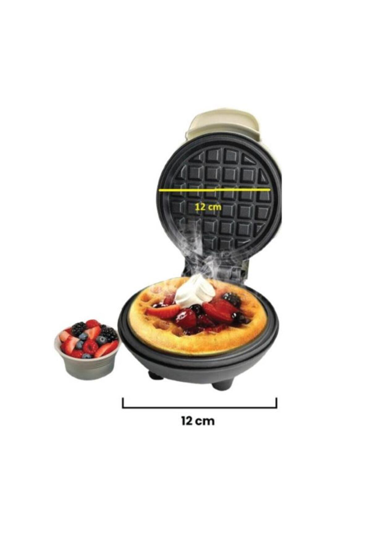 KIWI Mini KSM-2400w Yapışmaz Plakalı Waffle Makinesi Beyaz