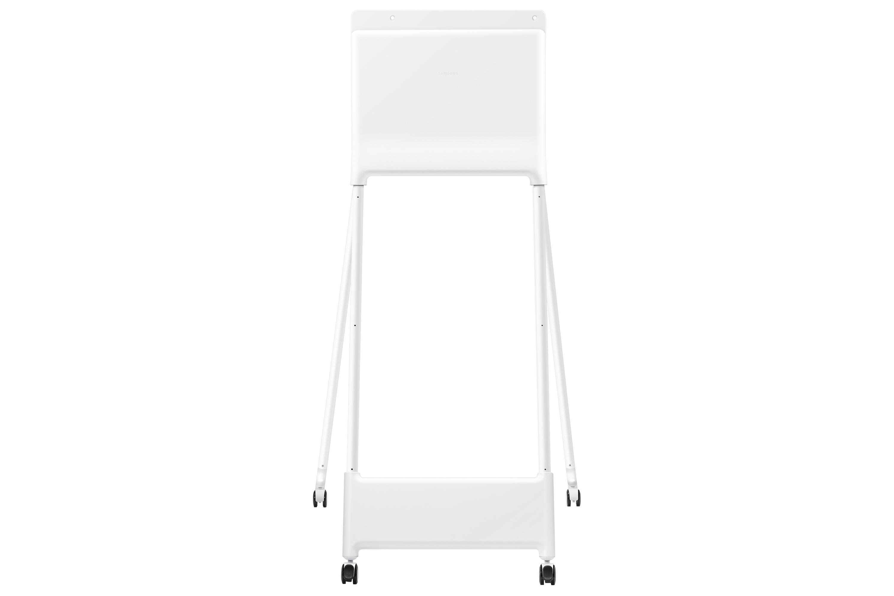 Tableau blanc roulant. Il possède un grand tableau rectangulaire, soutenu par un cadre avec pieds et roulettes.