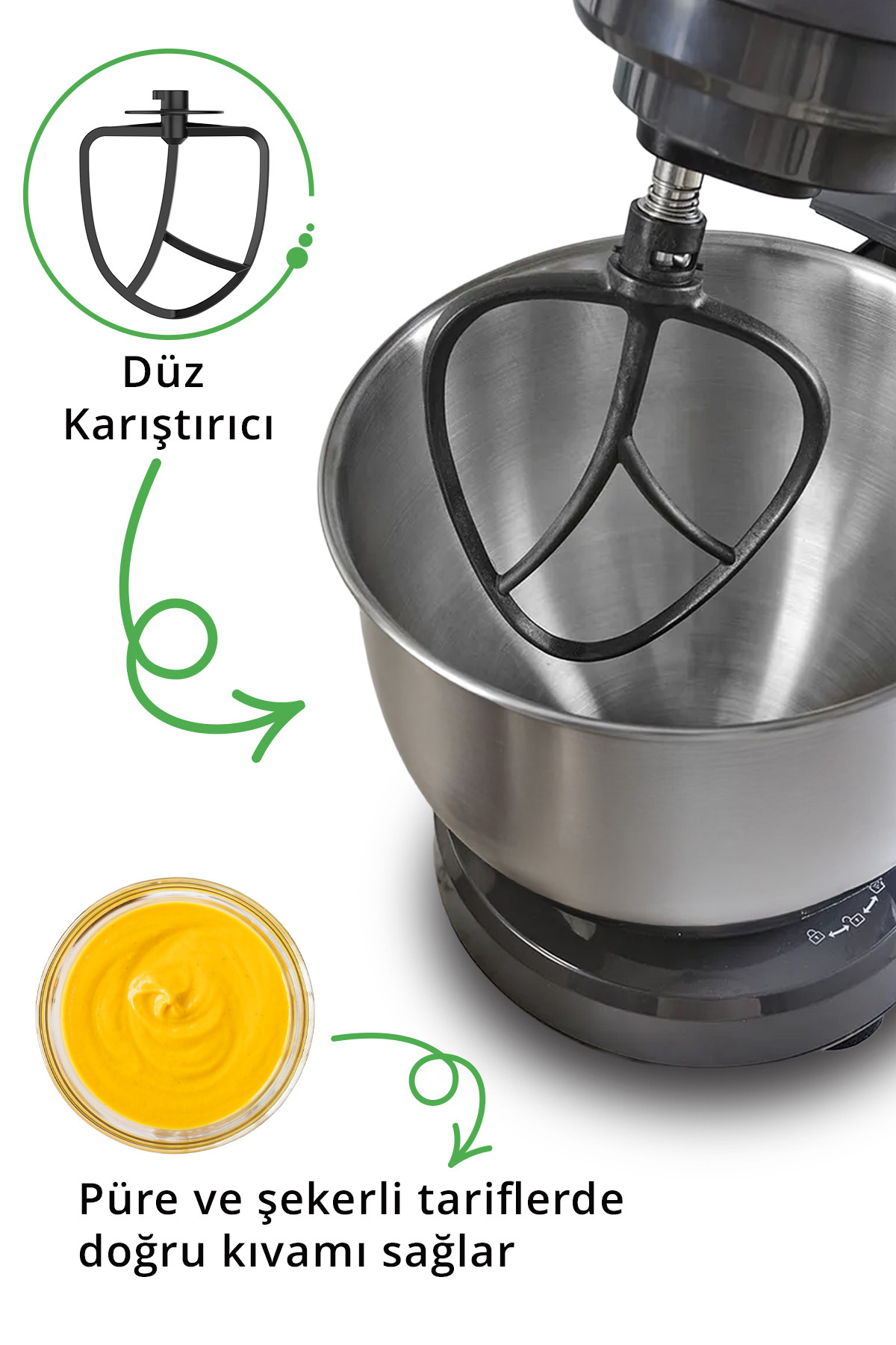 KIWI KMX-3638 5.3 L 8 Hız Kademeli 1300 W Mutfak Şefi Siyah Fiyat