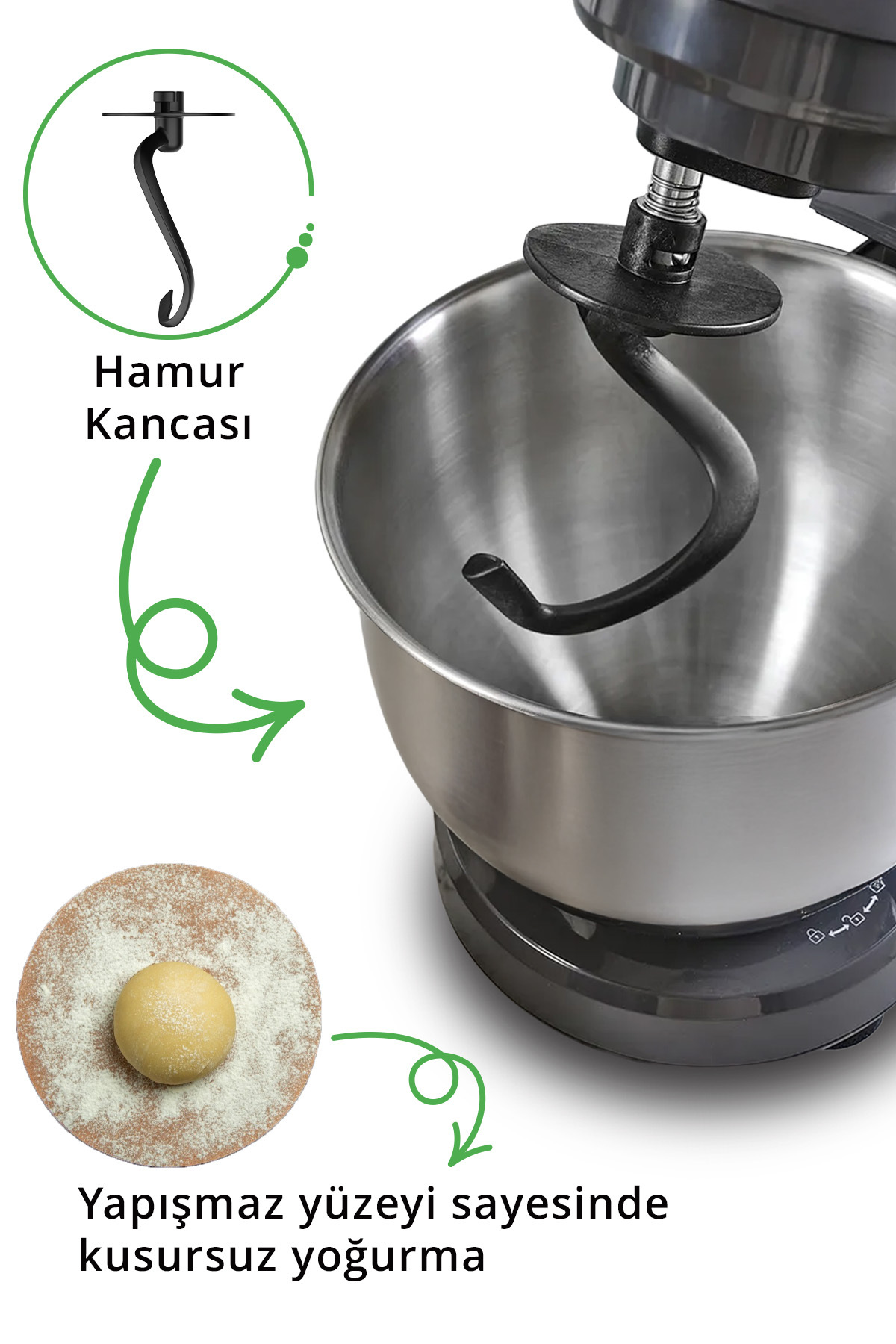 KIWI KMX-3638 5.3 L 8 Hız Kademeli 1300 W Mutfak Şefi Siyah Fiyat