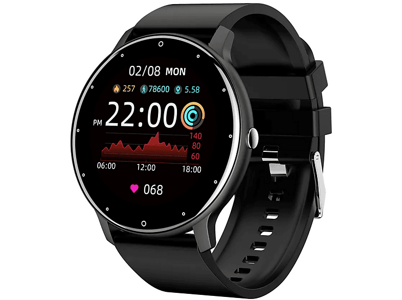 MANIKE Storm infinity Max Smartwatch stainless steel Silikon, 140 - 210 mm, Schwarz