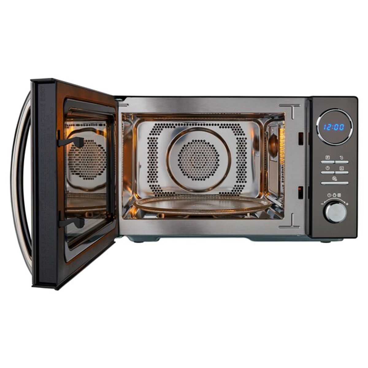 MEDION Microondas 3 en 1 con Grill y función de aire caliente (23 litros, 900 vatios, 1.000 vatios grill, 1.680 vatios de aire caliente, 10 programas automáticos, función de descongelación, pantalla