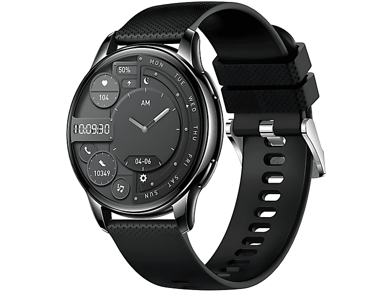 MANIKE Ultima Vogue Embrace Smartwatch stainless steel Silikon, 140 - 210 mm, Schwarz