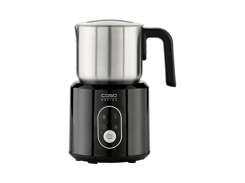 CASO Crema & Choco Milchaufschäumer, Schwarz, Silber