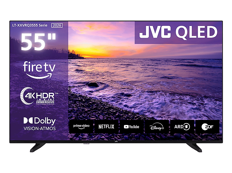 JVC LT-55VRQ3555 QLED TV (Flat, 55 Zoll / 139 cm, UHD 4K, SMART TV)
