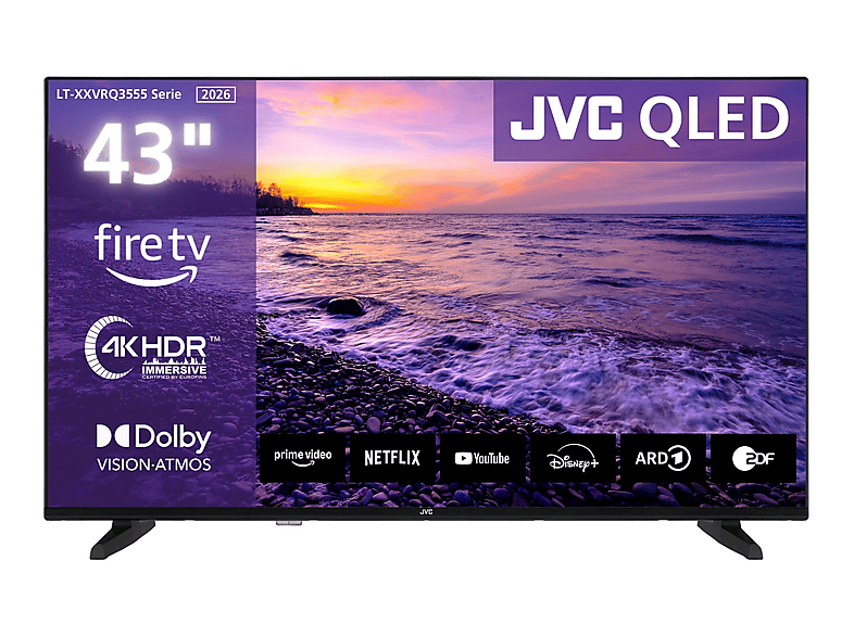 JVC LT-43VRQ3555 QLED TV (Flat, 43 Zoll / 108 cm, UHD 4K, SMART TV)