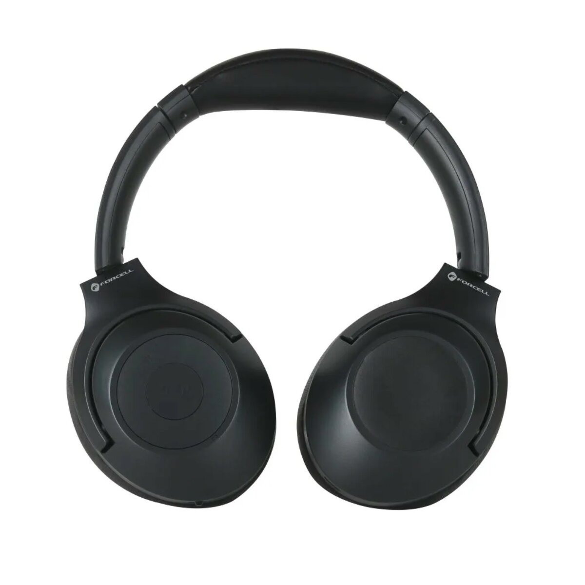 Schwarze Over-Ear-Kopfhörer mit gepolstertem Kopfbügel. Die Ohrmuscheln sind rund, und der Markenname ist an den Seiten sichtbar.