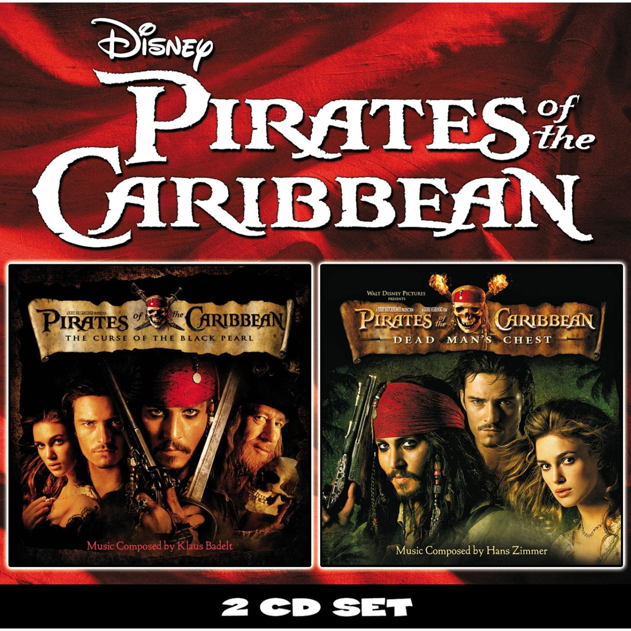Pirates of the Caribbean 2 CD-Set. Enthält The Curse of the Black Pearl und Dead Man's Chest. Mit Jack Sparrow.