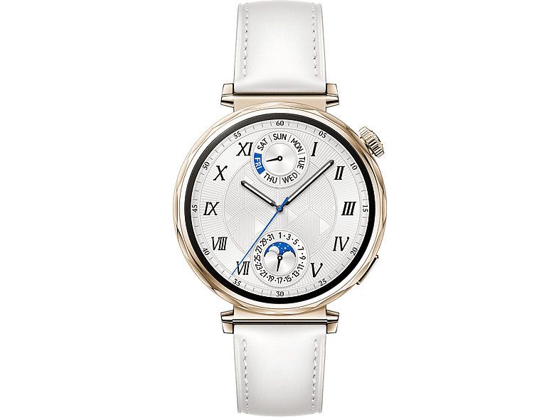 HUAWEI WATCH GT5 41MM (JANA-B19L) WHITE Smartwatch Edelstahl Leder, 120-190 mm, White