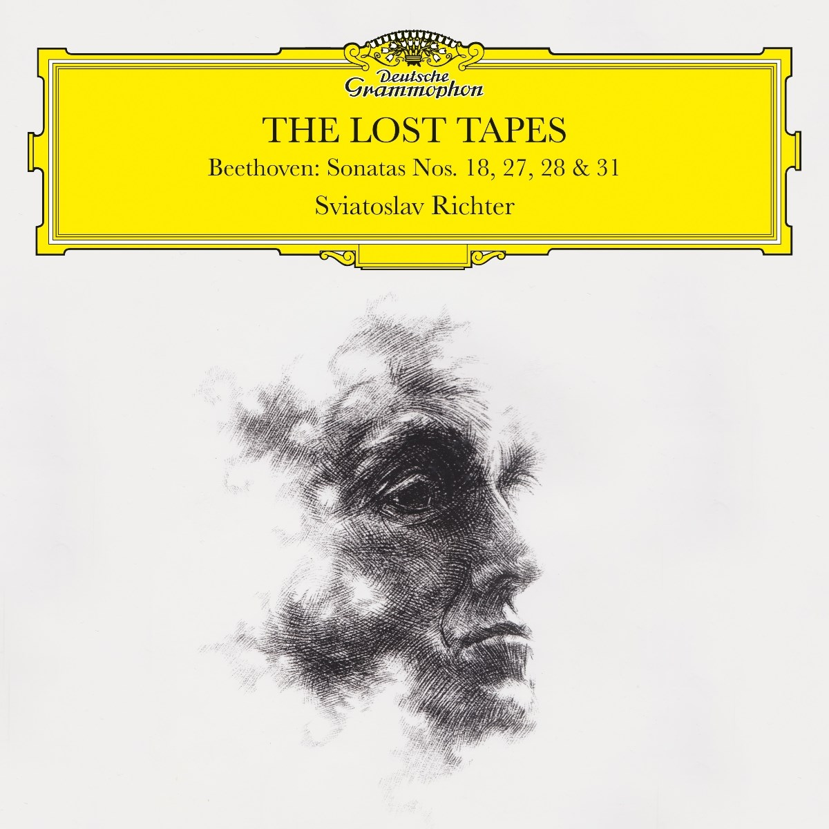 Copertina dell'album: riquadro giallo con testo 'THE LOST TAPES', ritratto di un uomo.