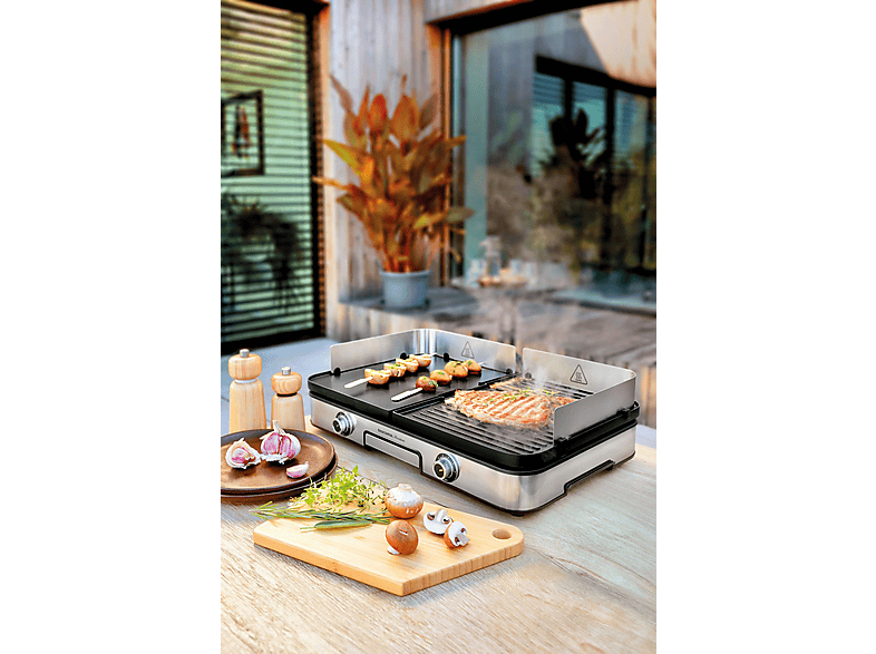 TESCOMA PRESIDENT Elektrogrill, Silber / Schwarz (2000 Watt)