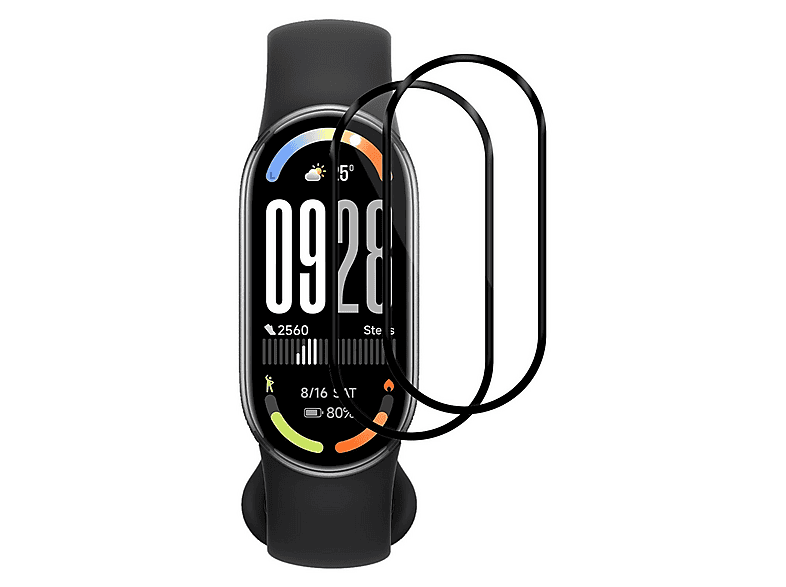 WIGENTO 2x Curved 3D Soft Film Folie Schutzglas (für Xiaomi Smart Band 10)