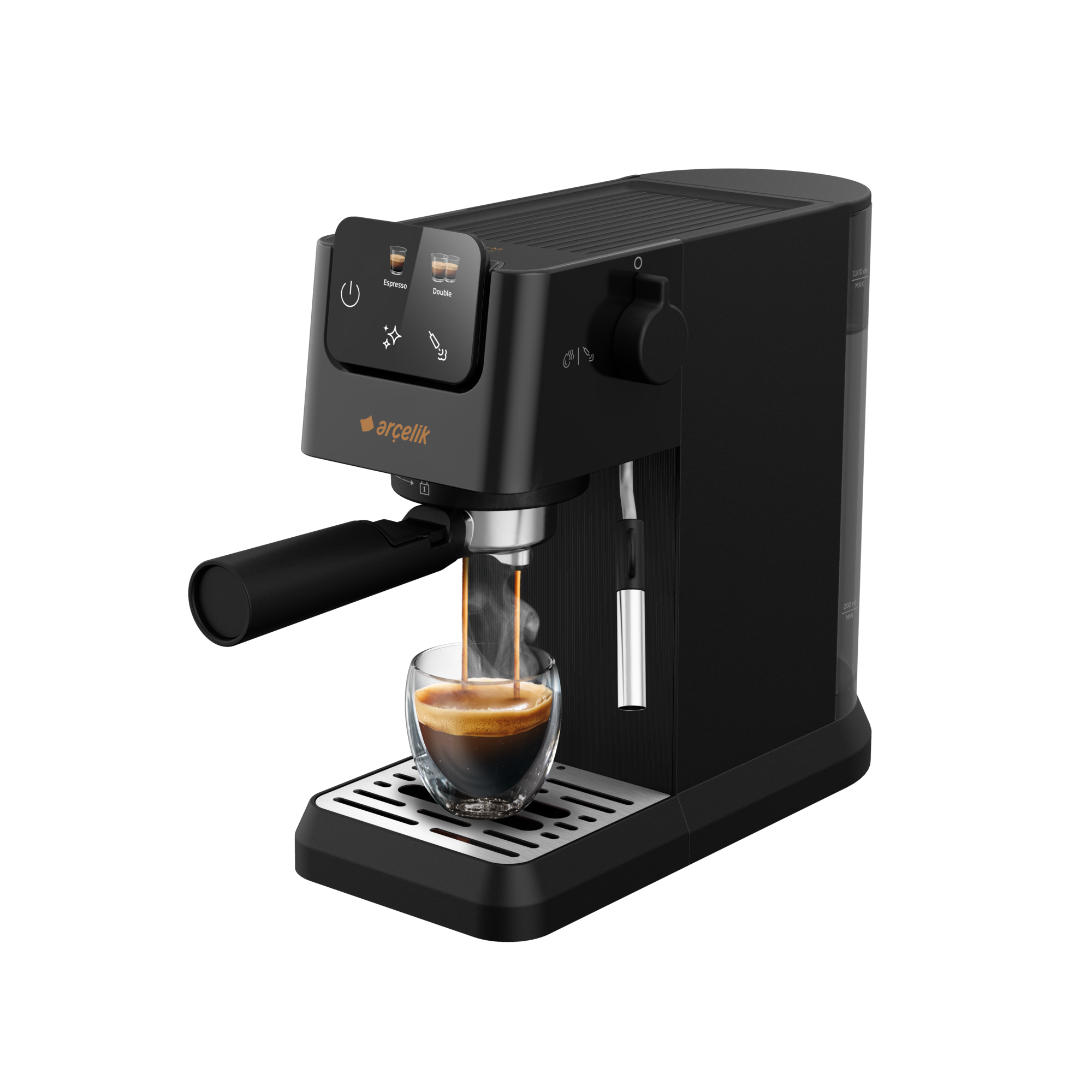 ARCELIK EM 3450 Imperium Barista® Yarı Otomatik Espresso Makinesi Siyah