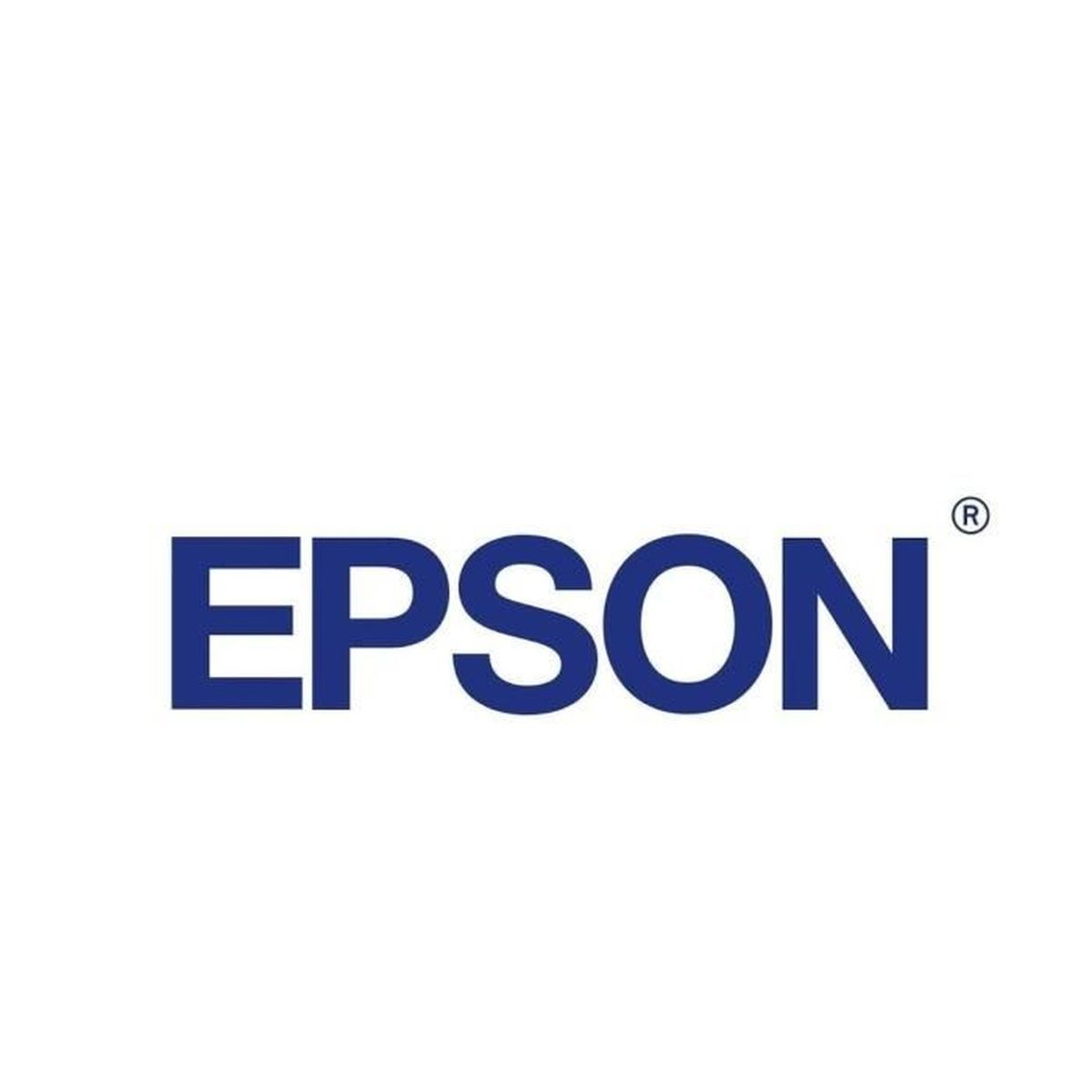 Logo Epson w kolorze granatowym, ze słowem "EPSON" i symbolem zarejestrowanego znaku towarowego na białym tle.
