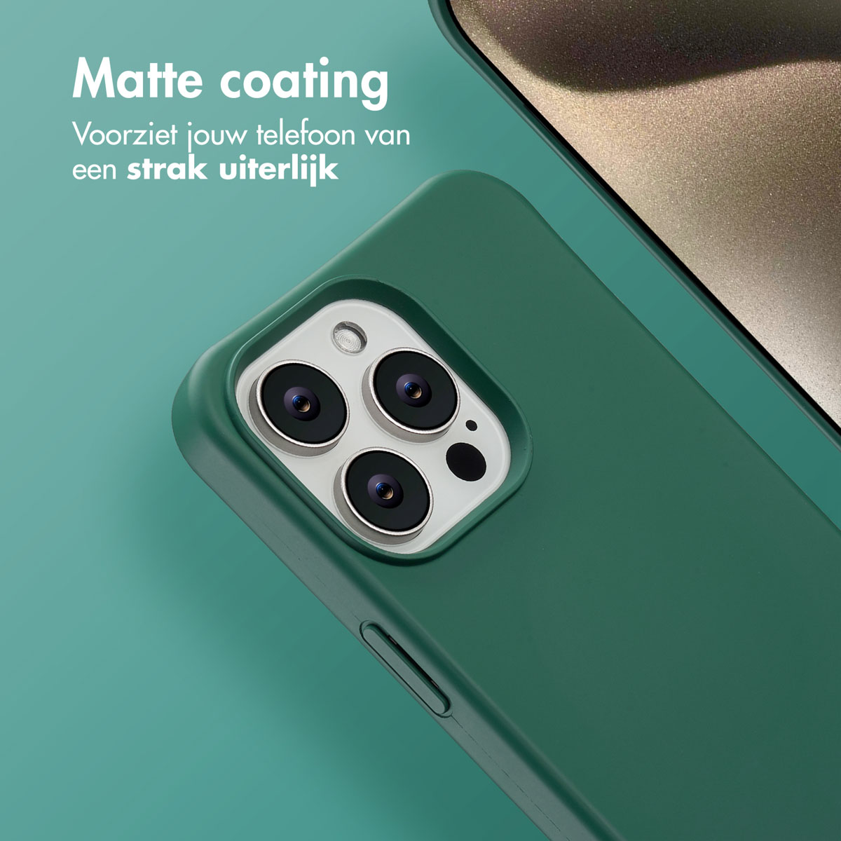 SuydanBox Magnetisch hoesje voor iPhone 15 Pro, 6,1 inch, compatibel met MagSafe, volledige camerabescherming, schermbeschermer, siliconen, schokbestendig