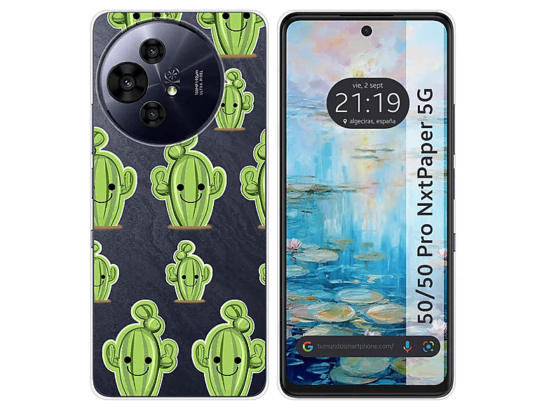 Custodia 2 In 1 Per TCL 50 Pro NXTPAPER 5G Con Vetro Temperato – Cover Morbida TPU Antiurto, Ritagli Precise, XS40