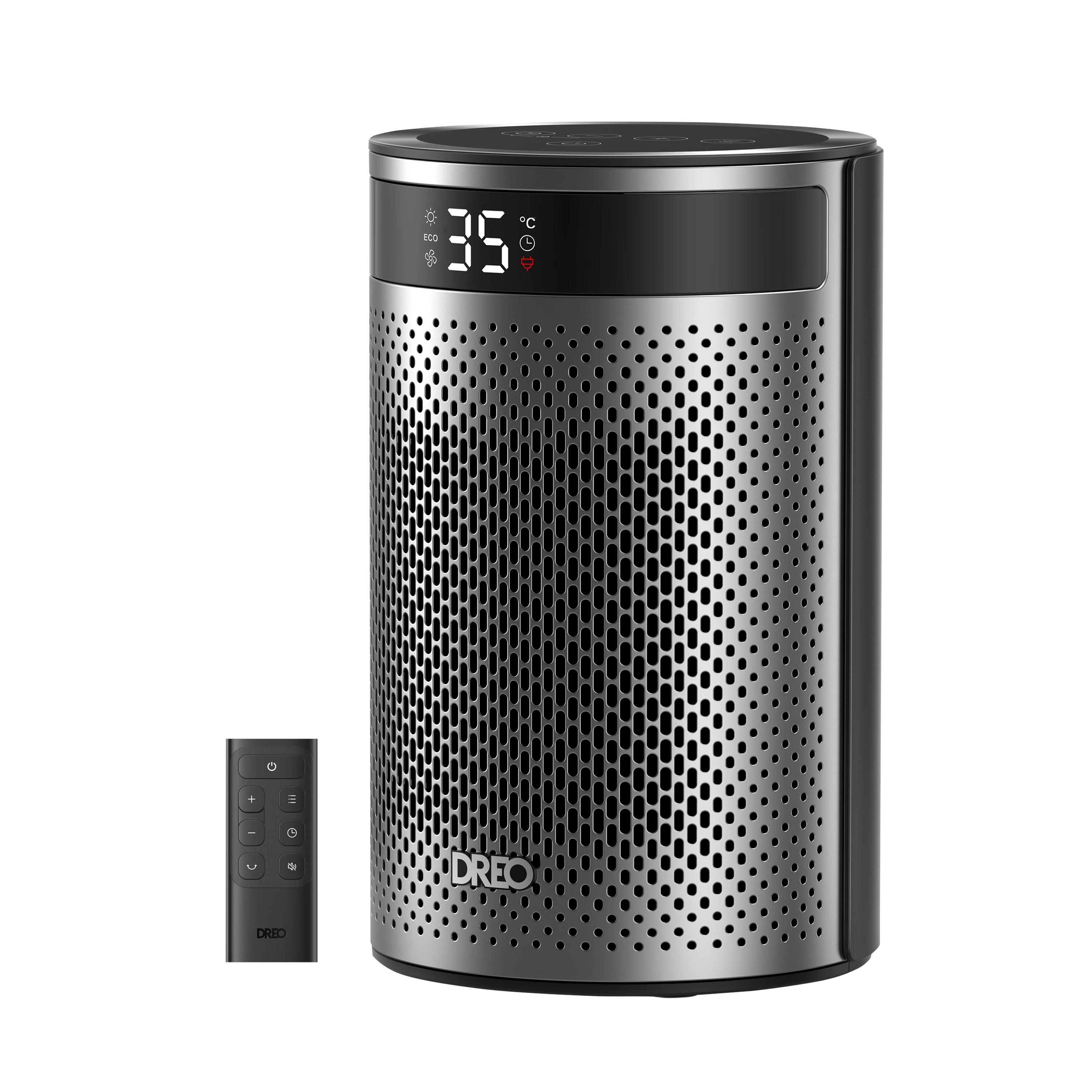 DREO Atom 416 1500 W Seramik 1500 W Fanlı Isıtıcı Siyah