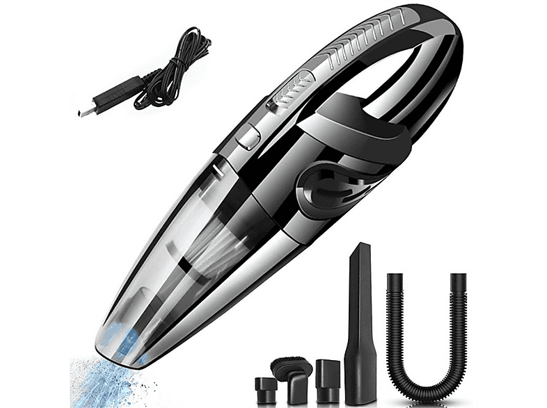 ELKUAIE kabelloses Auto Staubsauger, maximale Leistung: 120 Watt, Schwarz)