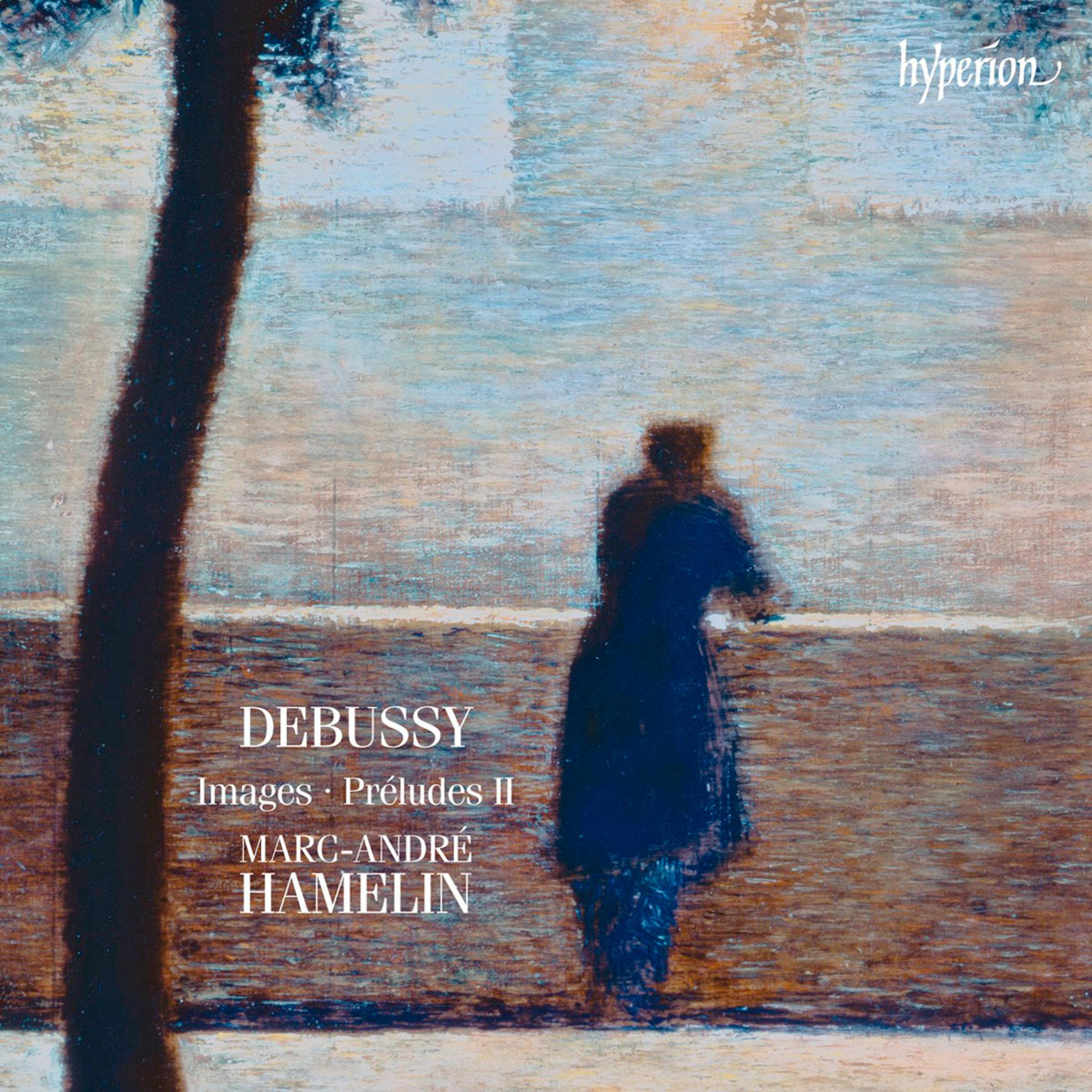 Eine Figur steht am Wasser. Links ein Baumstamm, unten Text. Der Himmel ist blau und das Wasser hat die gleiche Farbe.