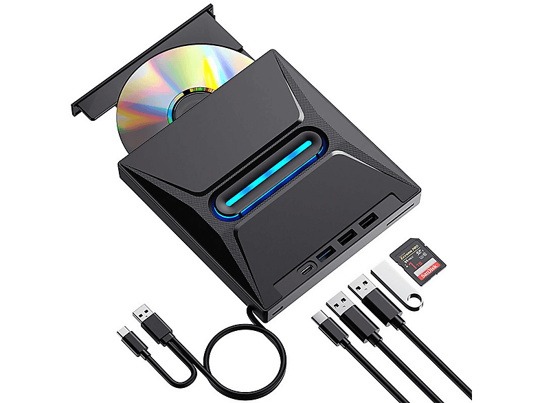 SUZAKUIN USB-C 3.0 Hub SD extern Blu-ray Brenner
