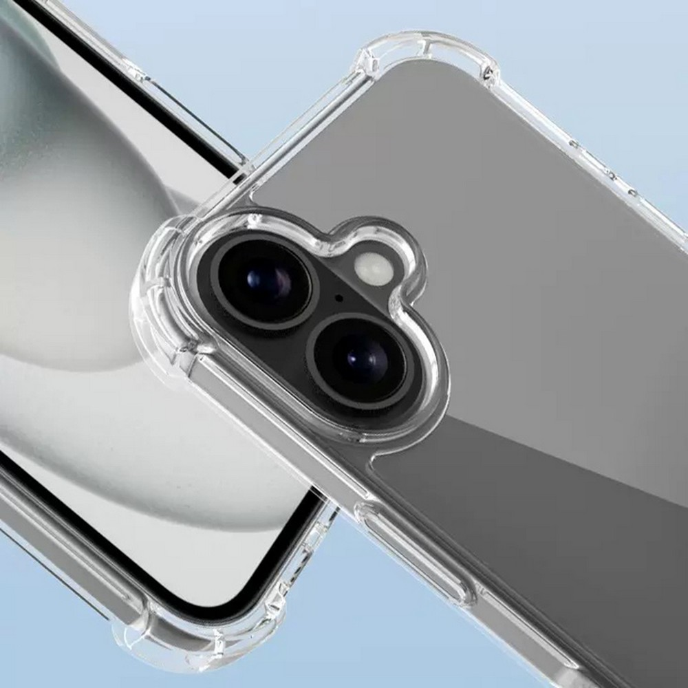 GPACK iPhone 16 Uyumlu AntiShock Ultra Koruma Sert Kapak Telefon Kılıfı Şeffaf