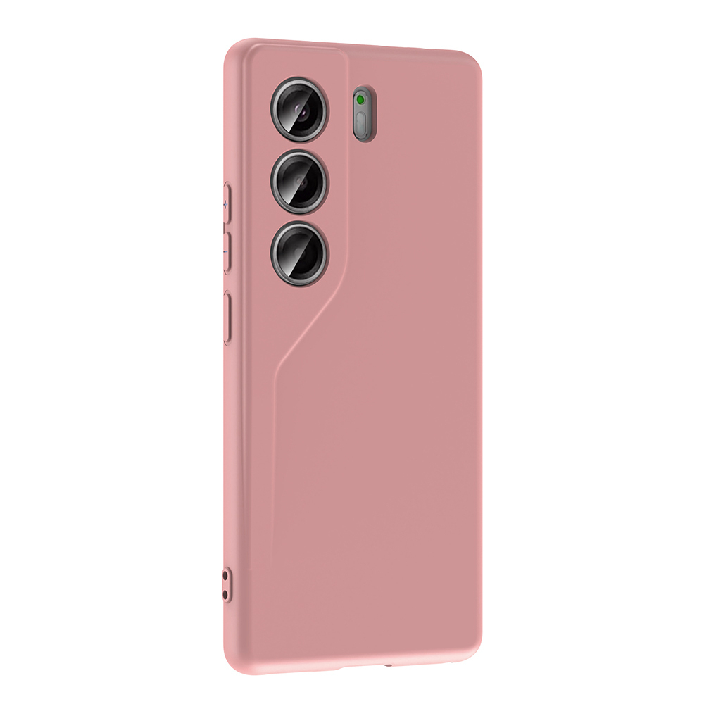 GPACK Tecno Camon 40 Pro Uyumlu Lansman Silikon İçi Kadife Telefon Kılıfı Pembe