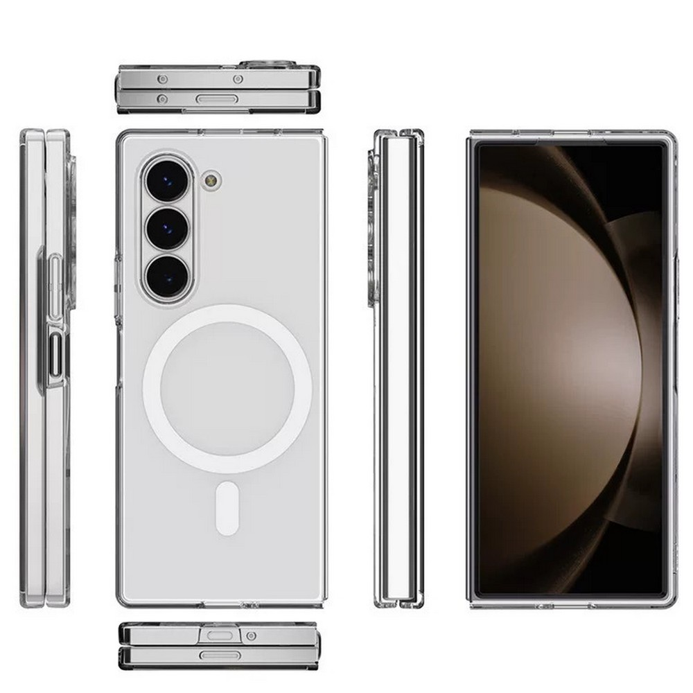 GPACK Samsung Galaxy Z Fold 6 Uyumlu M-Safe Şarj Özellikli Porto Telefon Kılıfı Renksiz
