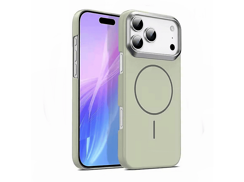 GPACK iPhone 17 Pro Uyumlu ALP M-Safe Şarj Özellikli Sert Mika Ultra İnce Telefon Kılıfı Krem