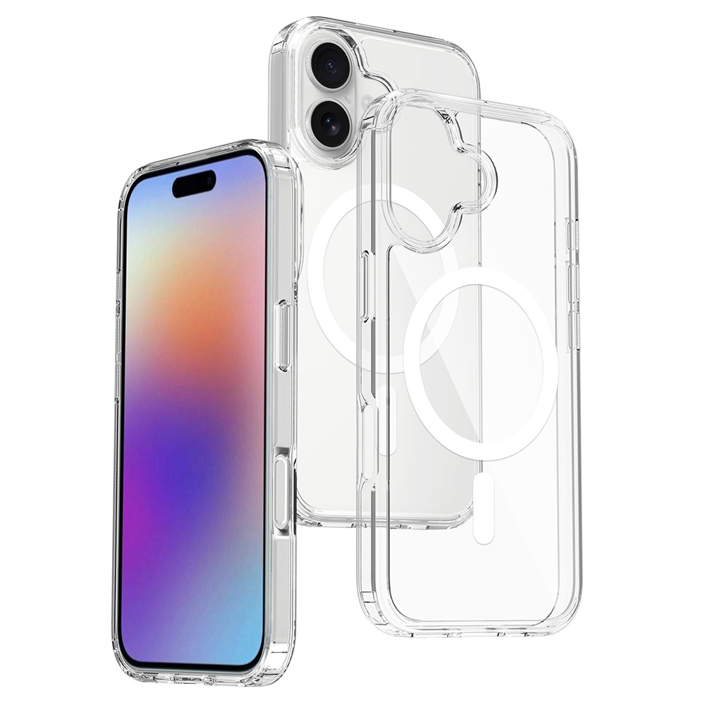 GPACK iPhone 17 Uyumlu Embos M-Safe Şarj Özellikli Telefon Kılıfı Şeffaf