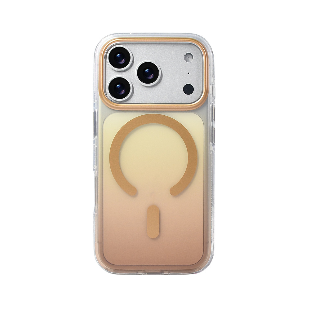 GPACK iPhone 17 Pro Uyumlu Toros M-Safe Şarj Özellikli Telefon Kılıfı Gold