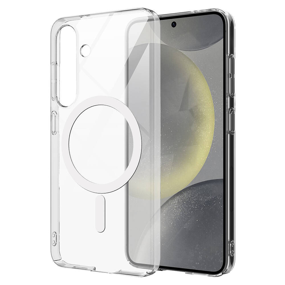 GPACK Samsung Galaxy S25 FE Uyumlu M-Safe Şarj Özellikli Porto Telefon Kılıfı Renksiz
