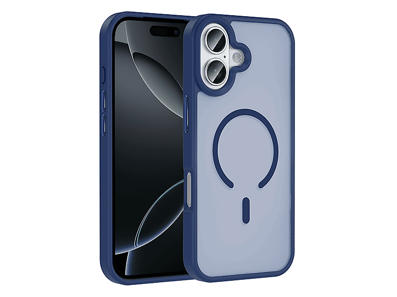 LOPARD iPhone 17 Uyumlu Mgsafe Şarj Özellikli Mat Arka Yüzey Sio Kapak Telefon Kılıfı Lacivert