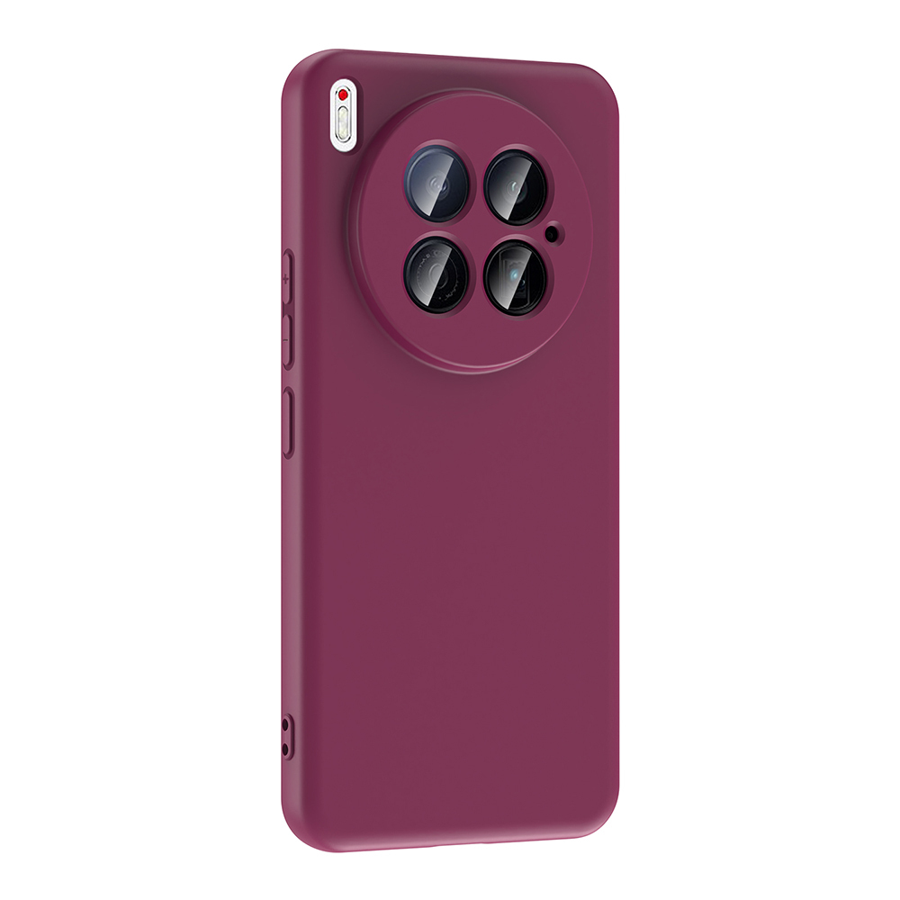 GPACK Tecno Camon 40 Premier 5G Uyumlu Lansman Silikon İçi Kadife Telefon Kılıfı Mürdüm
