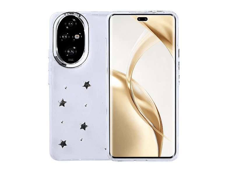 GPACK Honor 200 Pro Uyumlu Kutup Simli Figürlü Silikon Telefon Kılıfı Gümüş