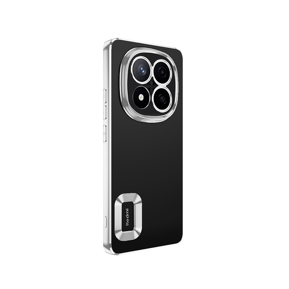 GPACK Xiaomi Poco X7 Uyumlu Logo Gösteren Omega Silikon Telefon Kılıfı Gümüş