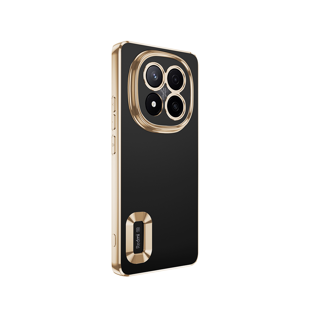 GPACK Xiaomi Redmi Note 14 Pro Plus Uyumlu Logo Gösteren Omega Silikon Telefon Kılıfı Gold