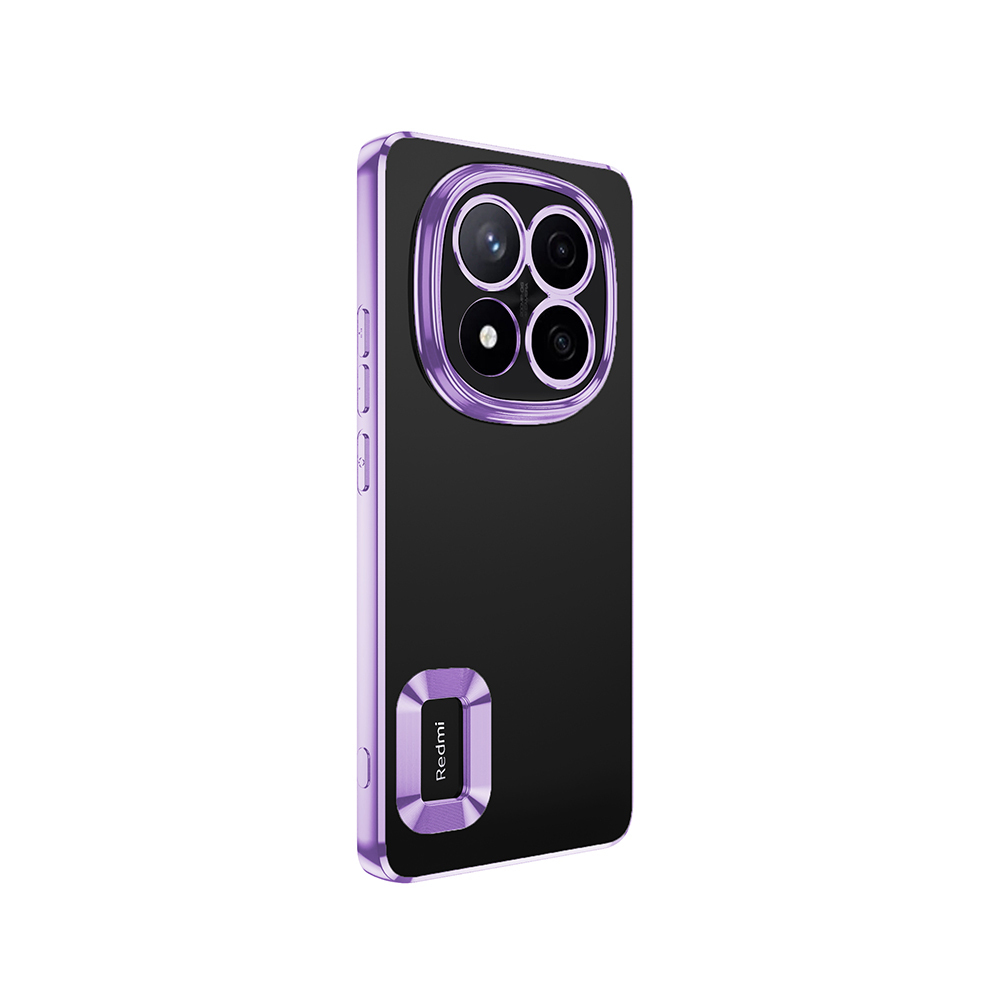 GPACK Xiaomi Poco X7 Uyumlu Logo Gösteren Omega Silikon Telefon Kılıfı Lila
