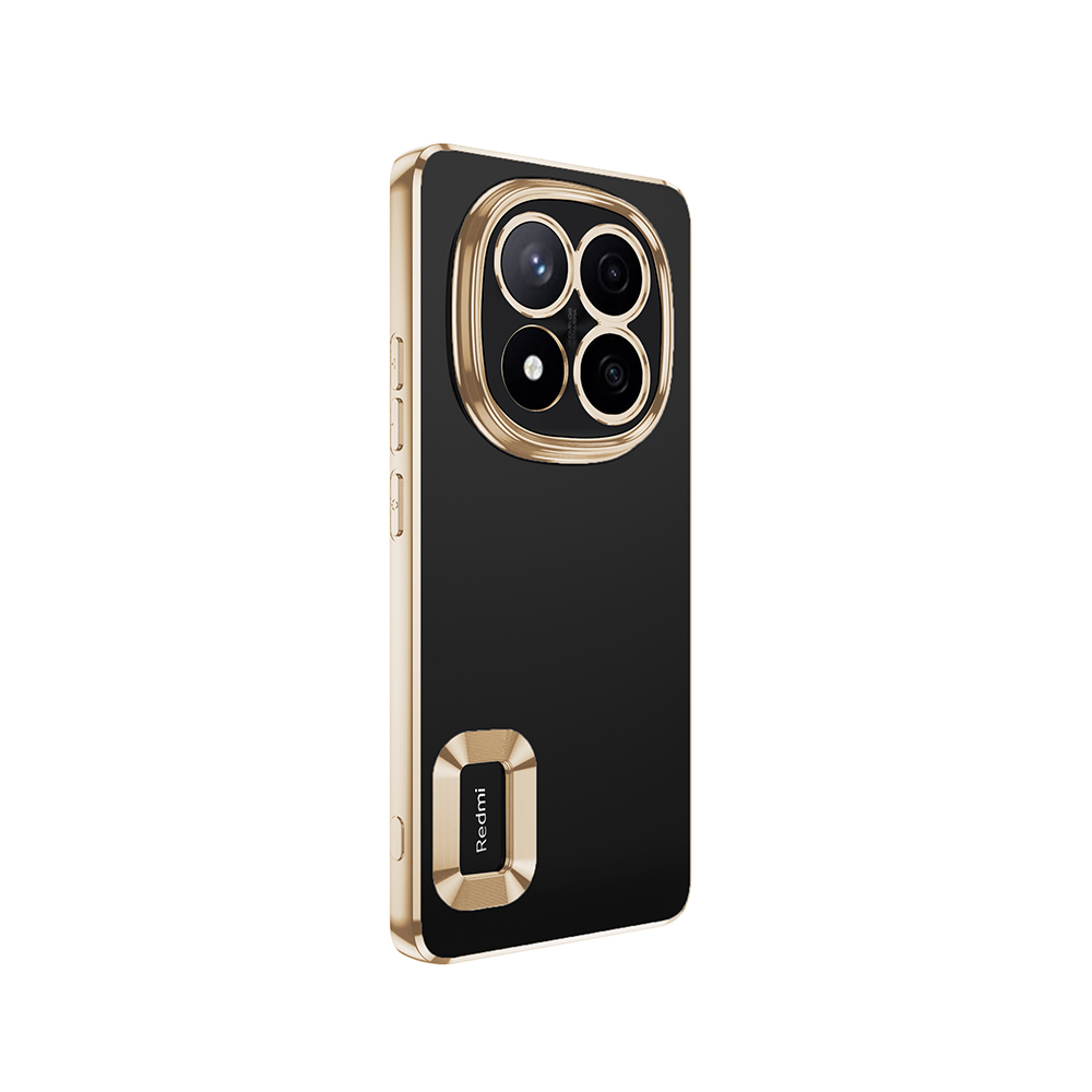 GPACK Xiaomi Poco X7 Uyumlu Logo Gösteren Omega Silikon Telefon Kılıfı Gold