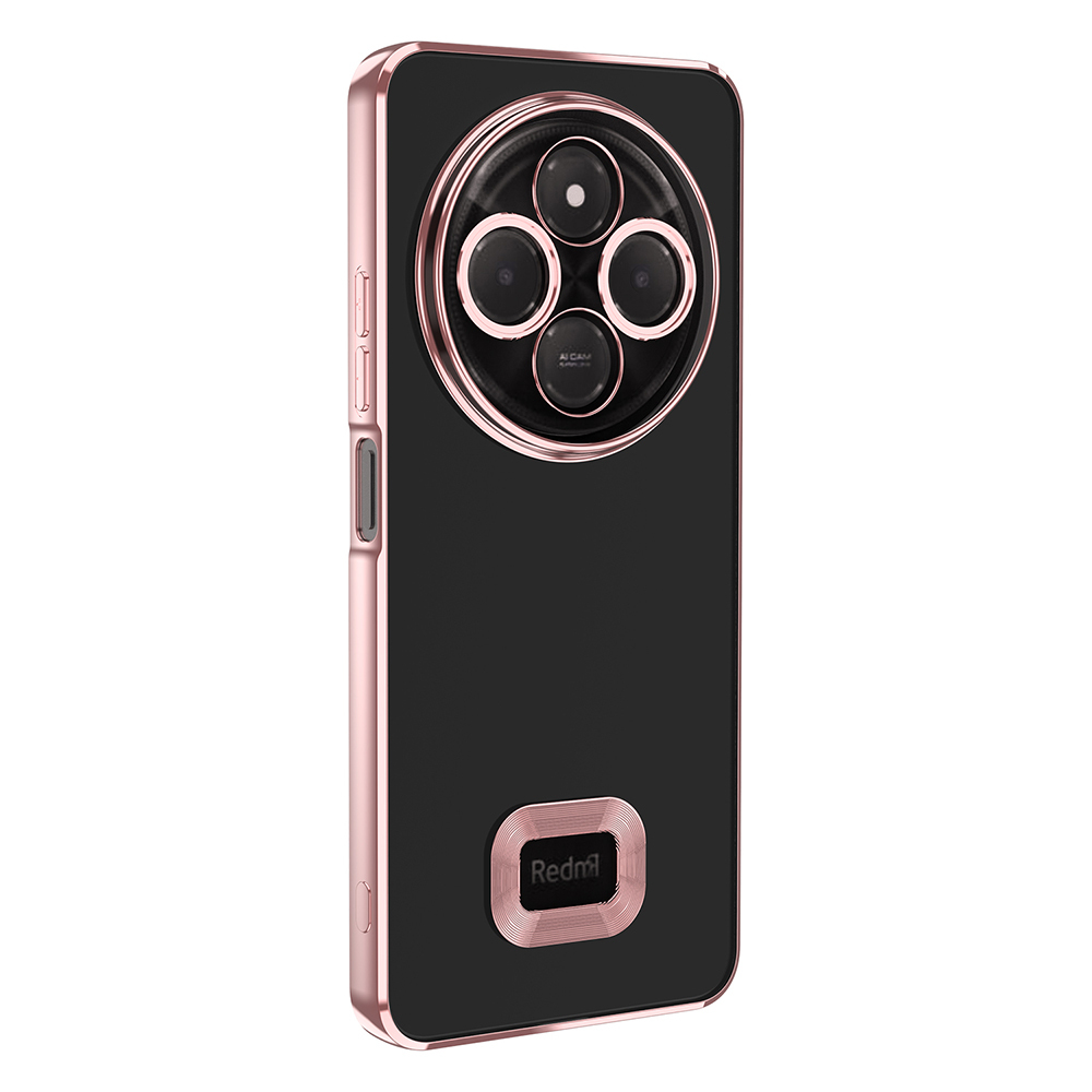 GPACK Xiaomi Redmi 14C 4G Uyumlu Logo Gösteren Omega Silikon Telefon Kılıfı Bronz