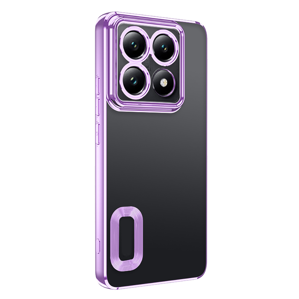 GPACK Xiaomi 14T Pro Uyumlu Logo Gösteren Omega Silikon Telefon Kılıfı Lila