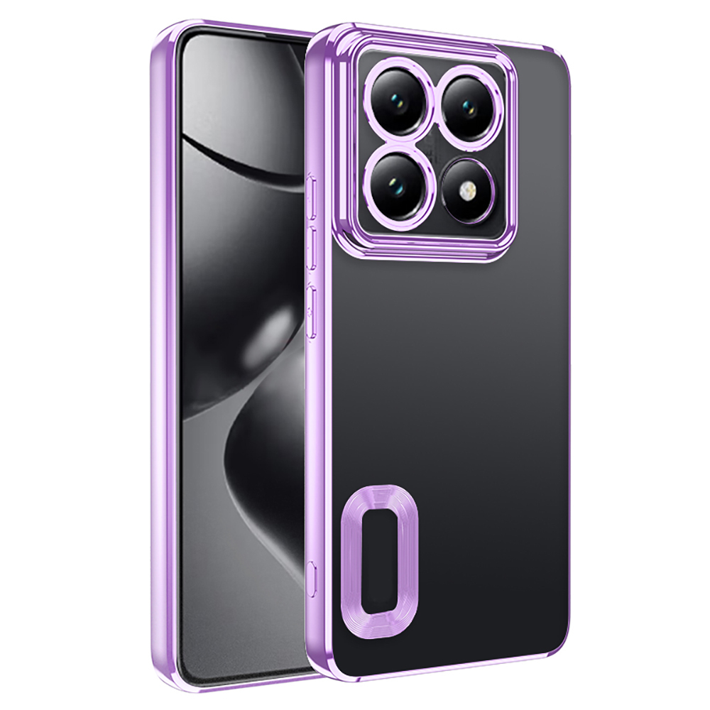 GPACK Xiaomi 14T Pro Uyumlu Logo Gösteren Omega Silikon Telefon Kılıfı Lila