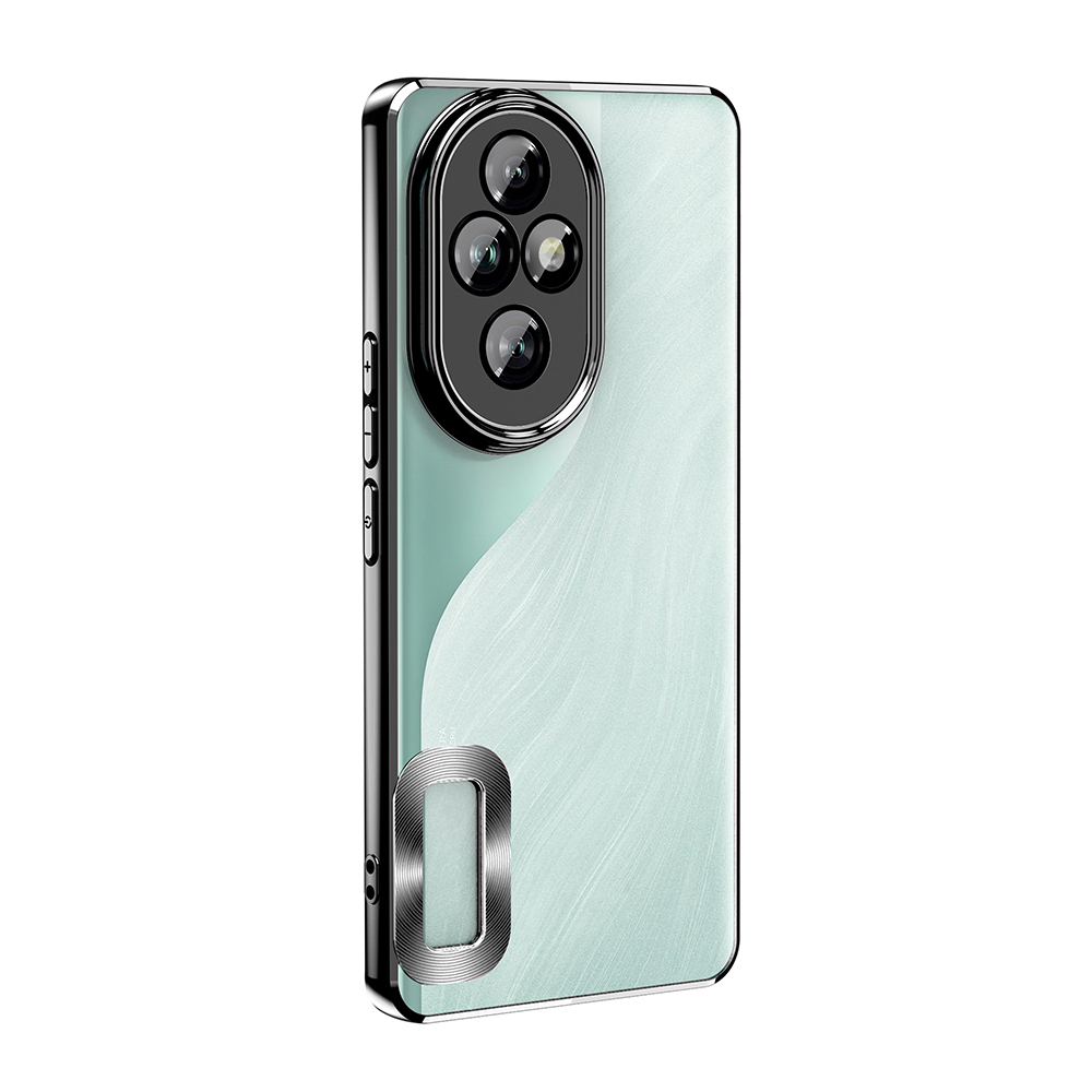 GPACK Honor 200 Pro Uyumlu Logo Gösteren Omega Silikon Telefon Kılıfı Siyah