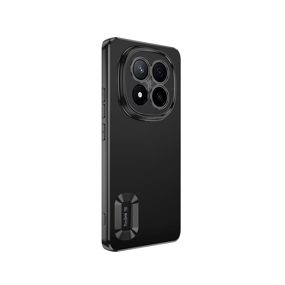 GPACK Xiaomi Redmi Note 14 Pro Plus Uyumlu Logo Gösteren Omega Silikon Telefon Kılıfı Siyah