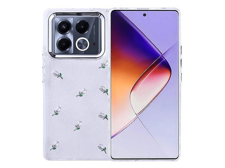 GPACK İnfinix Note 40 4G Uyumlu Kutup Simli Figürlü Silikon Telefon Kılıfı Yeşil