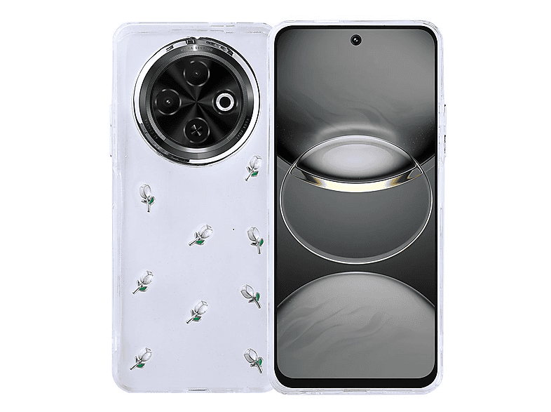 GPACK Tecno Spark 30C Uyumlu Kutup Simli Figürlü Silikon Telefon Kılıfı Yeşil